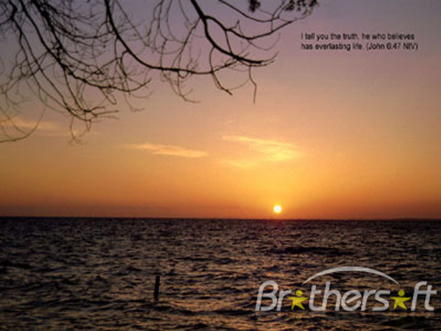 Sunset ocean quote beautiful peaceful free wallpaper for desktop - medium preview image