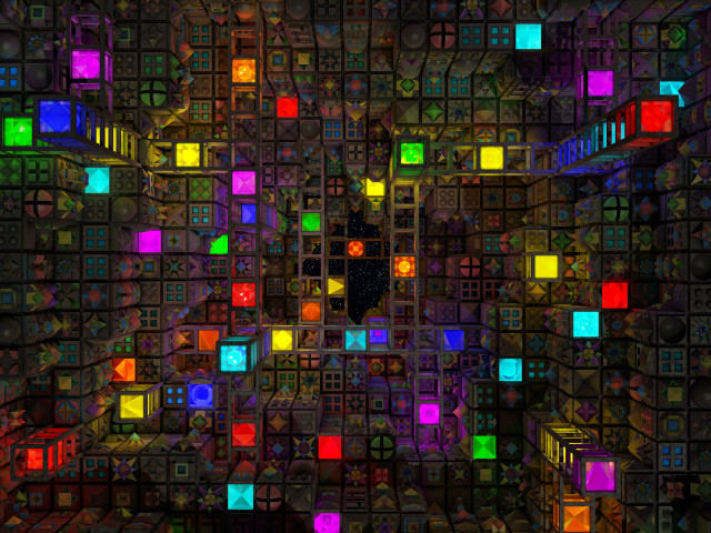 Colorful background squares black hole free wallpaper for desktop - medium preview image