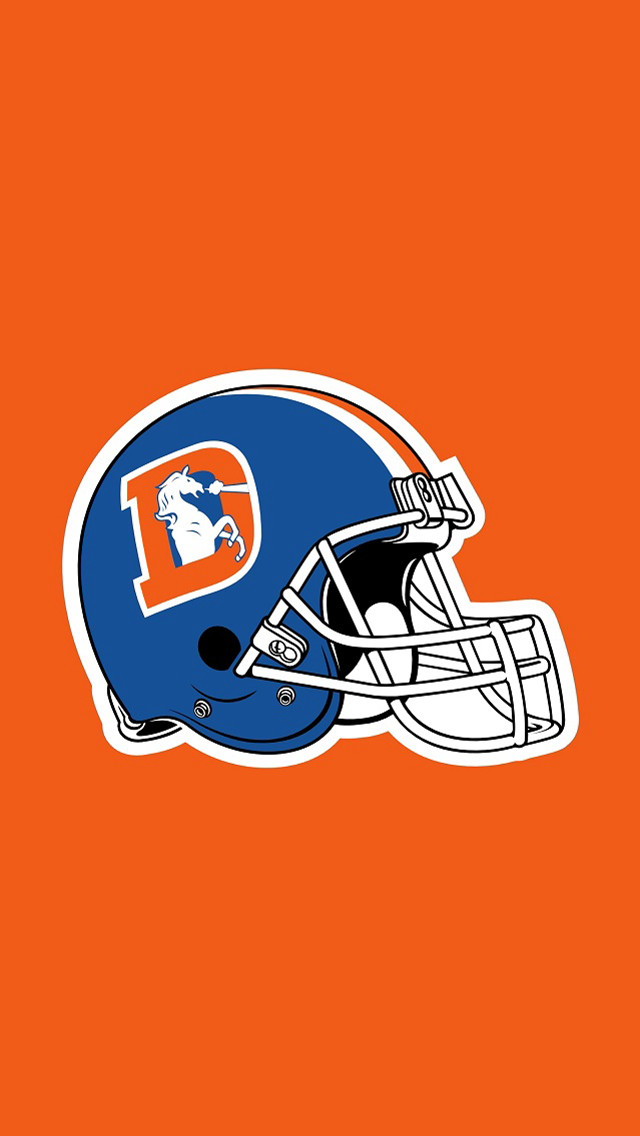 Football helmet d blue orange free wallpaper for mobile - medium preview image