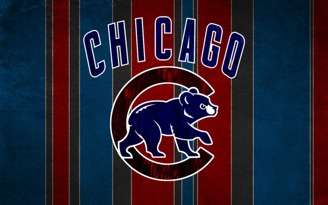 Chicago cubs logo striped background free wallpaper for desktop - medium preview image