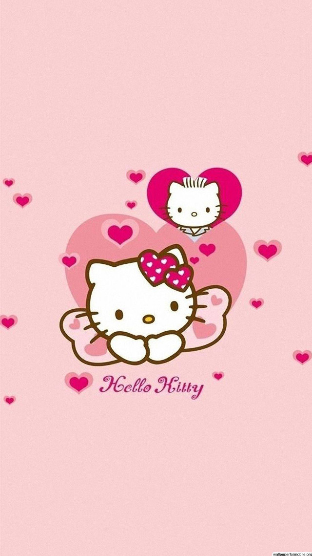 Hello kitty wallpaper hearts heart free wallpaper for mobile - medium preview image