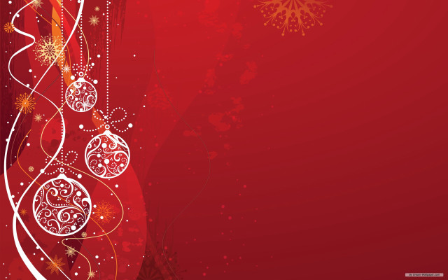 Red christmas background ornaments snowflakes #4 free wallpaper for desktop - medium preview image