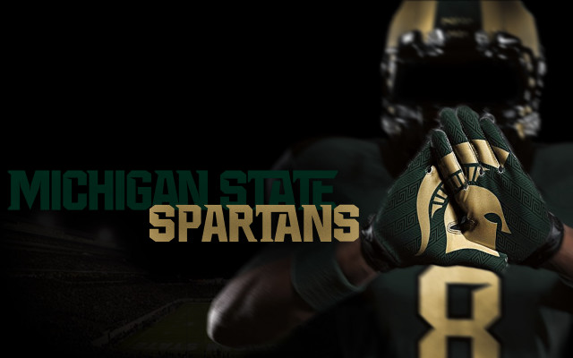 Football player michigan state poster free wallpaper for desktop - medium preview image