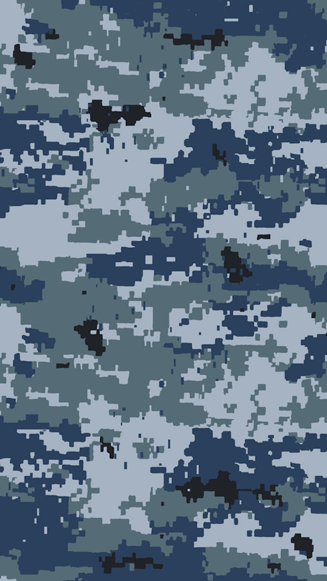 Blue camouflage black spots background free wallpaper for mobile - medium preview image