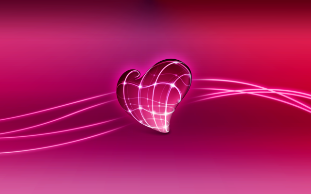 Heart shaped pink background light free wallpaper for desktop - medium preview image