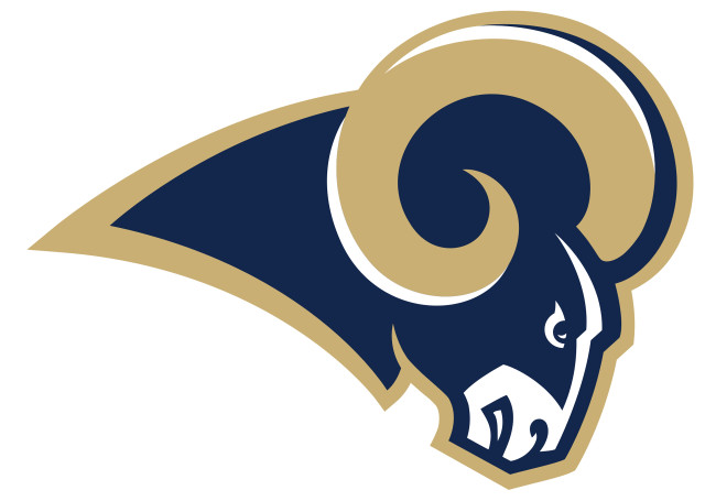 Rams logo white background blue free wallpaper for desktop - medium preview image