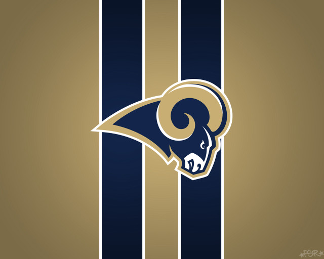 Rams logo gold blue striped #2 free wallpaper for desktop - medium preview image