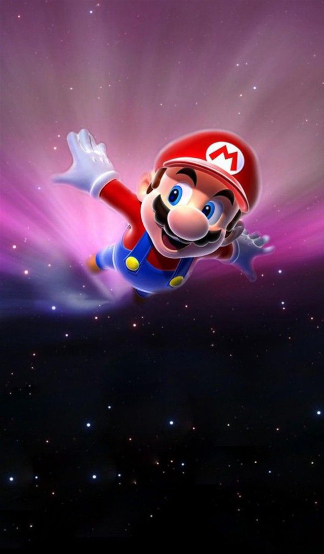 Mario running air purple background #2 free wallpaper for mobile - medium preview image