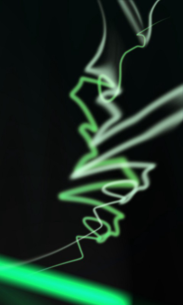 Blurry green object dark background free wallpaper for mobile - medium preview image