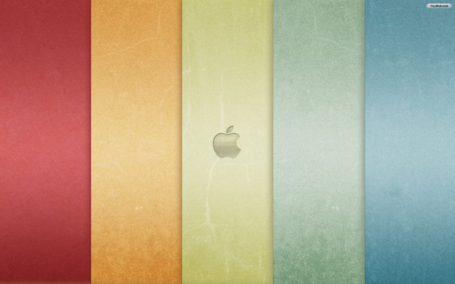 Colored papers apple logo row free wallpaper for desktop - medium preview image