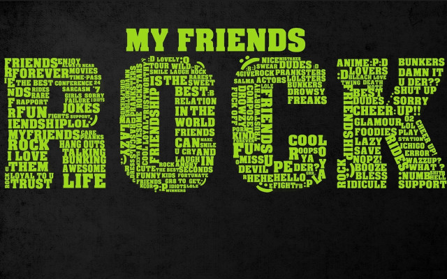 Black green poster my friends free wallpaper for desktop - medium preview image