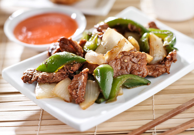 Plate food meat vegetables chopsticks free wallpaper for desktop - medium preview image