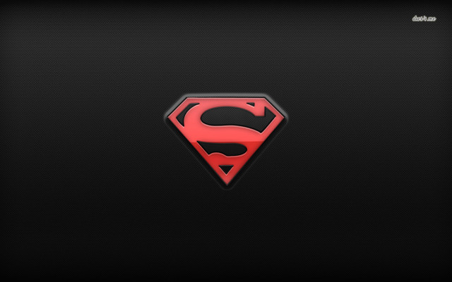 Superman logo black background red #4 free wallpaper for desktop - medium preview image