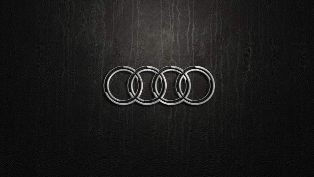 Black background silver audi logo #2 free wallpaper for desktop - medium preview image