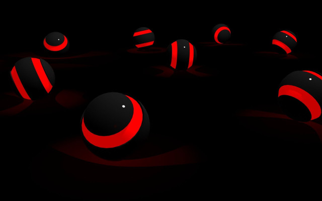 Red black striped balls dark free wallpaper for desktop - medium preview image