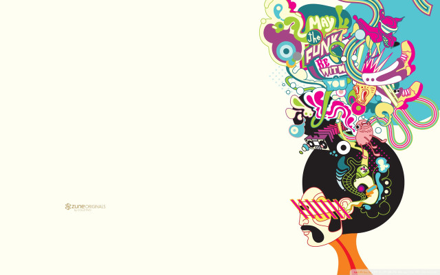 Colorful hair creative woman face free wallpaper for desktop - medium preview image