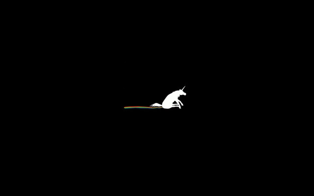 White unicorn flying dark sky free wallpaper for desktop - medium preview image