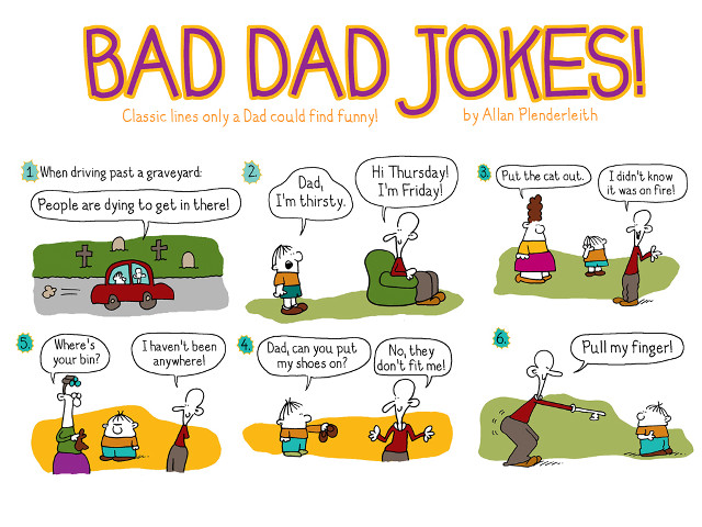 Comic man phone bad dadjokes free wallpaper for desktop - medium preview image
