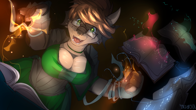 Woman green dress holding book free wallpaper for desktop - medium preview image