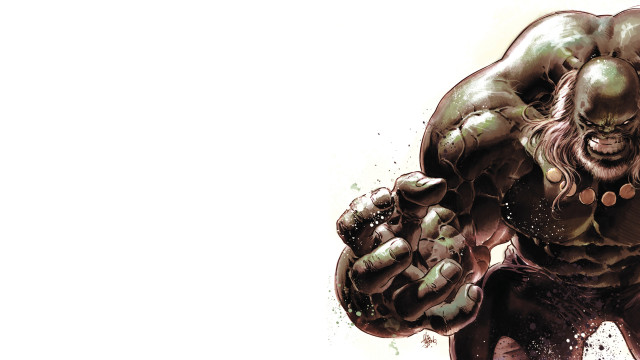 Huge man grin drawing art free wallpaper for desktop - medium preview image