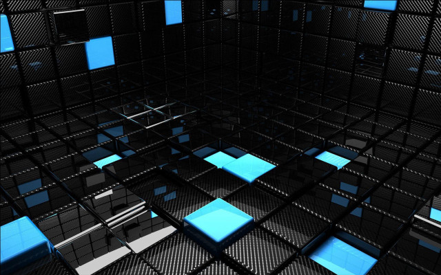 Blue black squares room floor free wallpaper for desktop - medium preview image