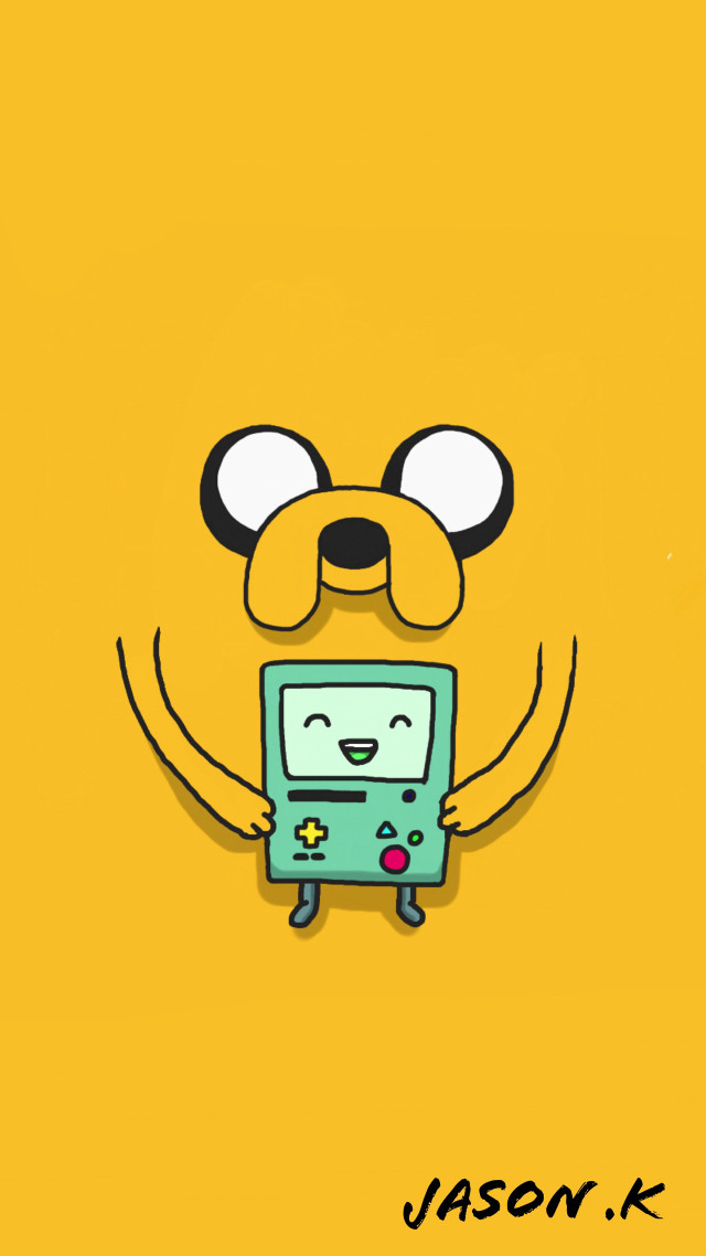 Cartoon character holding tv wide free wallpaper for mobile - medium preview image