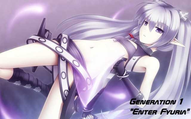 Girl long hair sword elf free wallpaper for desktop - medium preview image