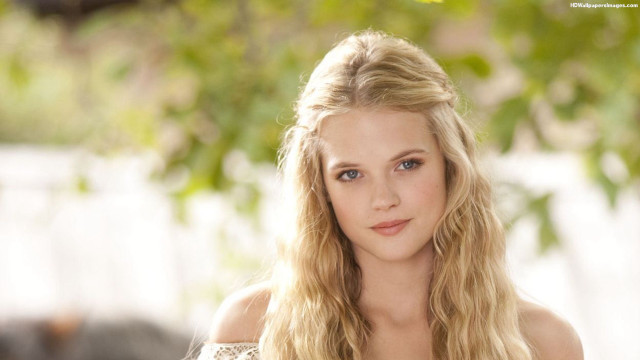 Blonde woman blue eyes white #2 free wallpaper for desktop - medium preview image