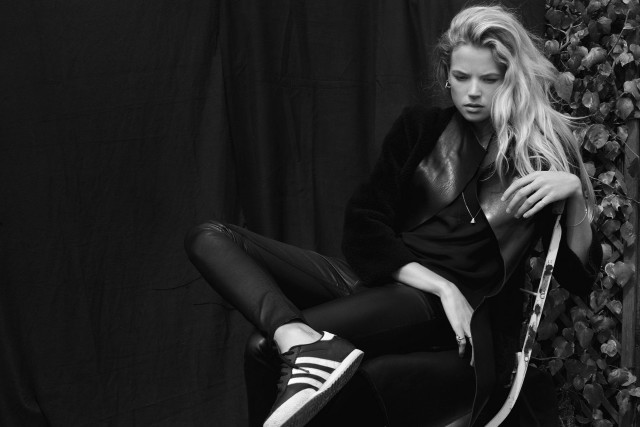 Woman chair black jacket white free wallpaper for desktop - medium preview image