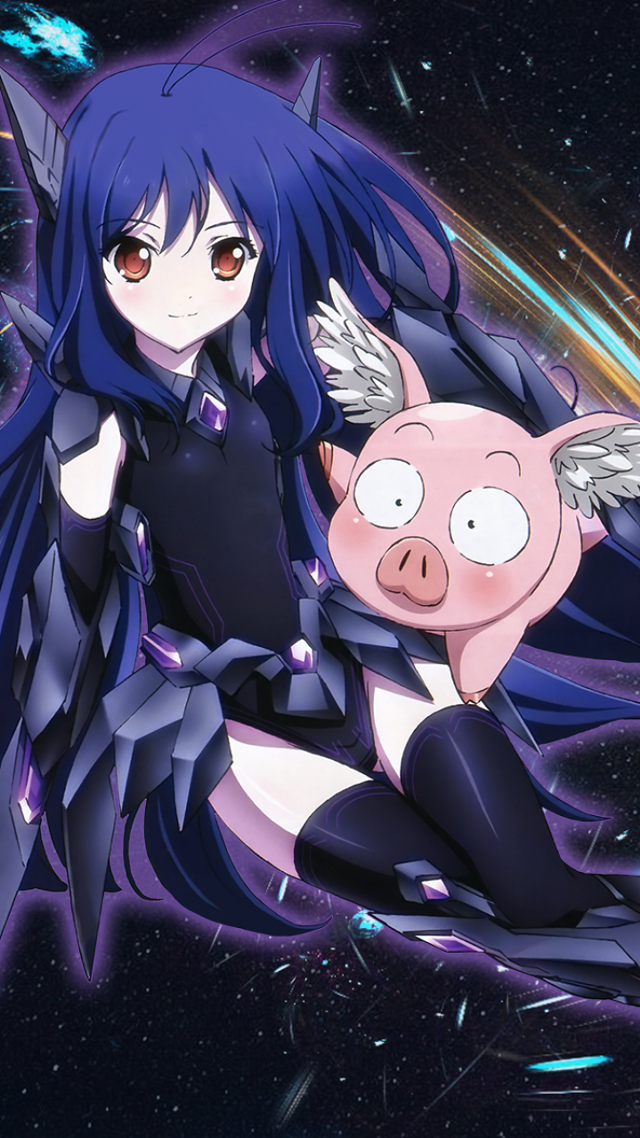 Woman long hair pig sky free wallpaper for mobile - medium preview image