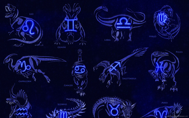 Blue zodiac signs meanings black free wallpaper for desktop - medium preview image