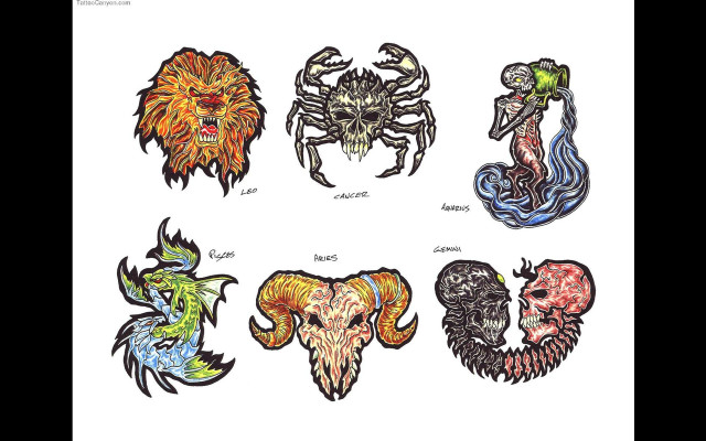 Colorful animals monsters drawing group free wallpaper for desktop - medium preview image