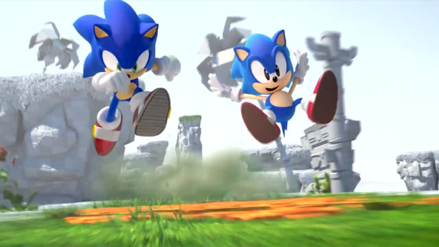 Sonic furry running field rocks free wallpaper for desktop - medium preview image