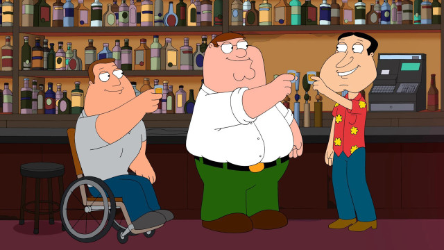 Man wheelchair bar conversation alcohol free wallpaper for desktop - medium preview image