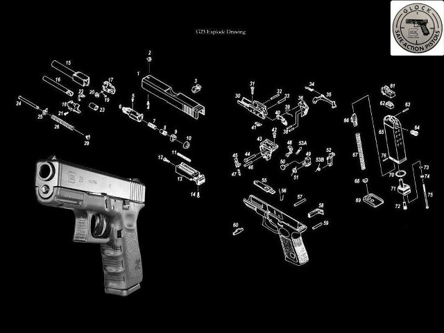 Gun parts black white image free wallpaper for desktop - medium preview image