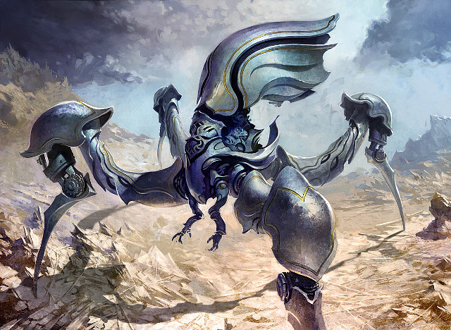 Fantasy creature sword armor desert free wallpaper for desktop - medium preview image