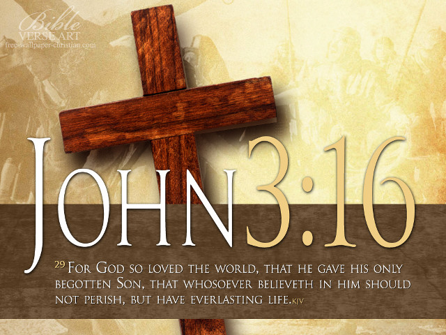 Cross bible jesus love verse free wallpaper for desktop - medium preview image