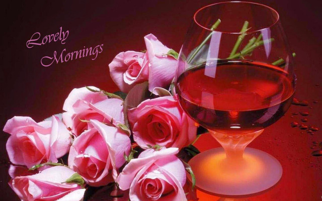 Wine roses table red background free wallpaper for desktop - medium preview image