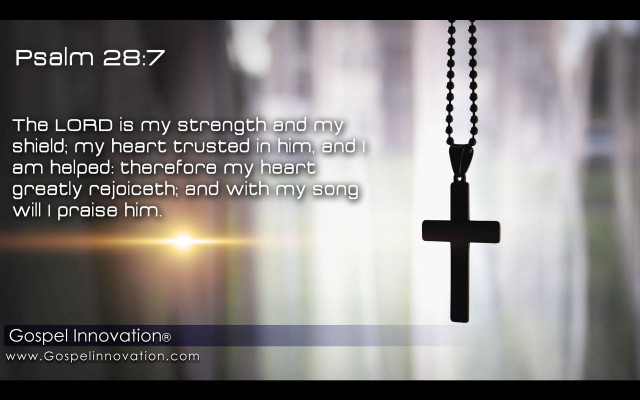 Cross chain bible verse hanging free wallpaper for desktop - medium preview image