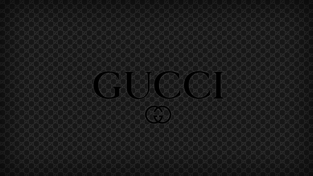 Gucci black background smiley face free wallpaper for desktop - medium preview image