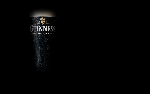 Guinness can black background light free wallpaper for desktop - medium preview image