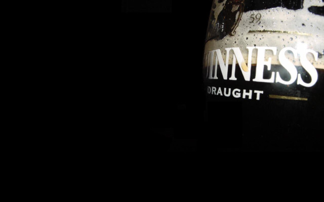 Guinness bottle dark light black free wallpaper for desktop - medium preview image