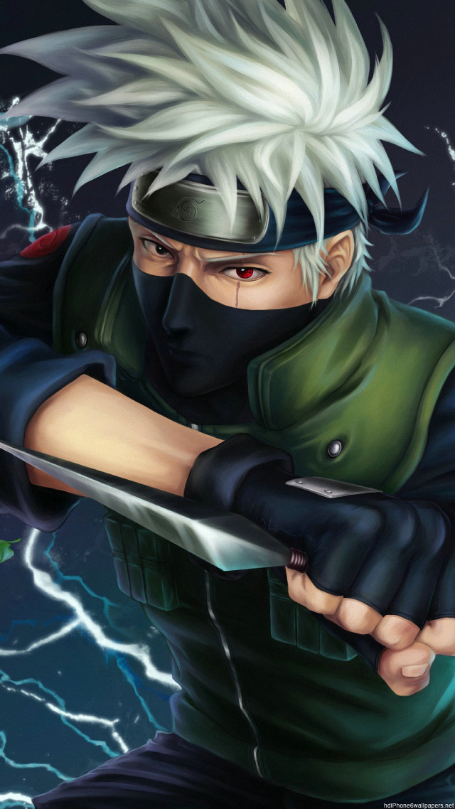 Man white hair sword lightning free wallpaper for mobile - medium preview image