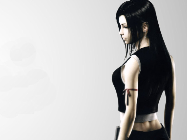 Woman black top shorts white free wallpaper for desktop - medium preview image