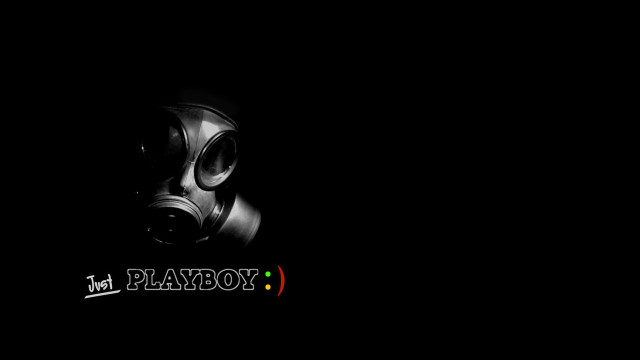 Gasmask phaboy darkroom redwhite sign free wallpaper for desktop - medium preview image