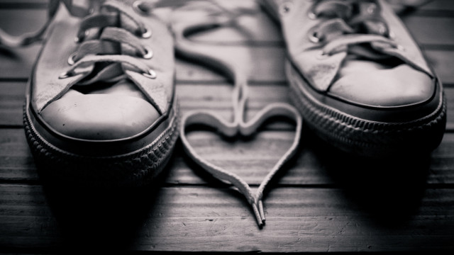 Shoes heart shoelace wooden floor free wallpaper for desktop - medium preview image