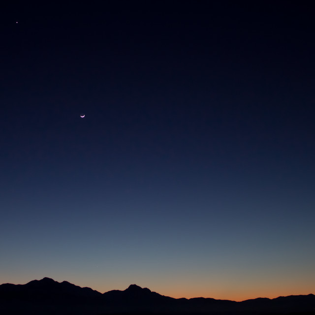 Mountain range night moon distant free wallpaper for tablet - medium preview image