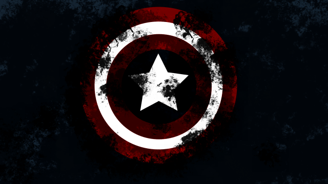 Captain america shield star grungy free wallpaper for desktop - medium preview image
