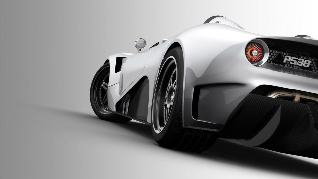 White sports car rear cobra free wallpaper for desktop - medium preview image