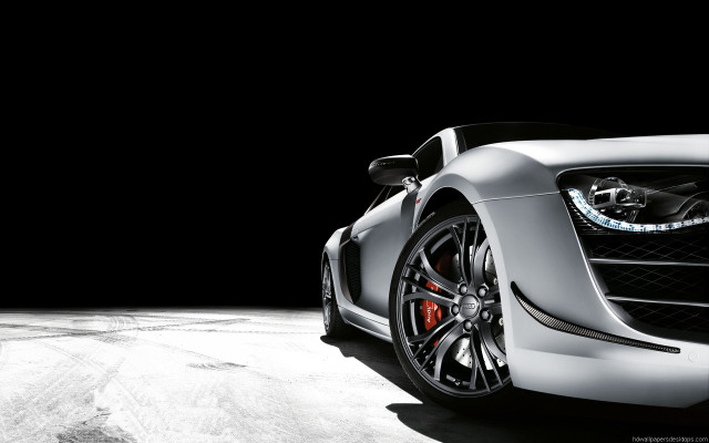 White sports car dark room #9 free wallpaper for desktop - medium preview image
